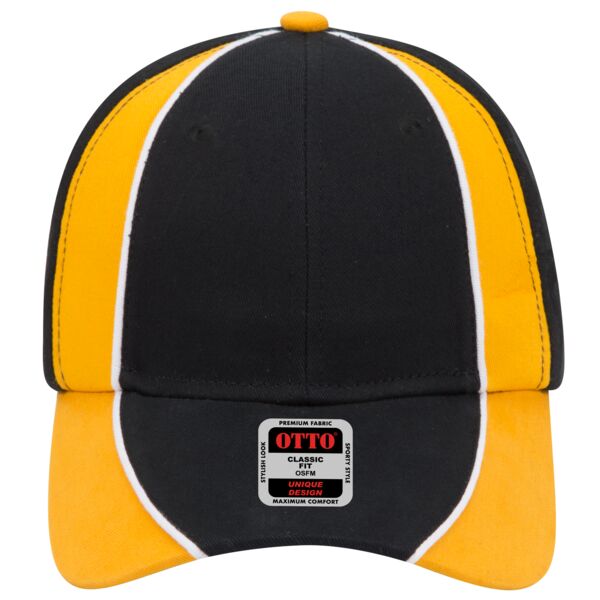 OTTO Piping Design Brushed Cotton Twill Six Panel Low Profile Baseball Cap Thumbnail