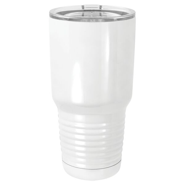 Sublimatable Polar Camel 30 oz. White Vacuum Insulated Tumbler w/Lid  Thumbnail